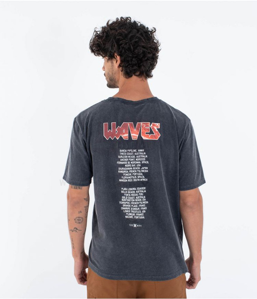 Hurley T-Shirt Wave Addiction Stone Grey 2025
