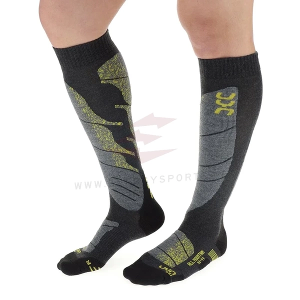 Męskie Skarpety UYN Ski All Mountain Anthracite Melange/Yellow 2024/25